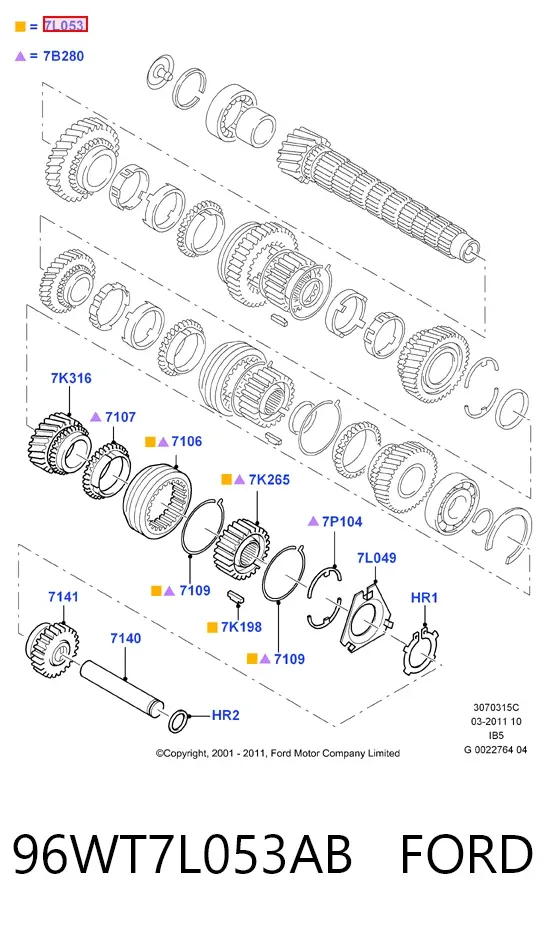  96WT7L053AB Ford