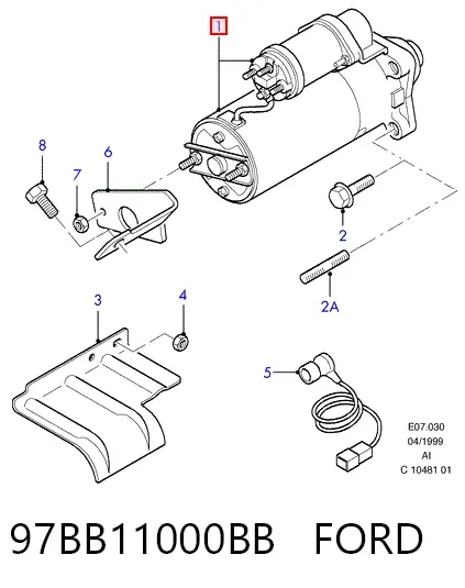 Стартер 97BB11000BB Ford