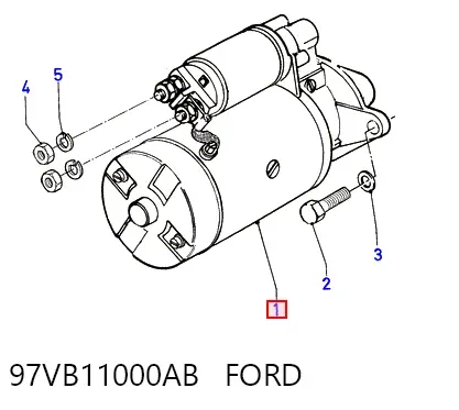 Стартер 97VB11000AB Ford