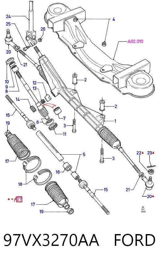 Рулевой наконечник 97VX3270AA Ford