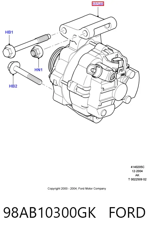 Генератор 98AB10300GK Ford