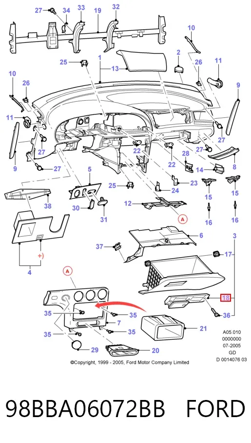 98BBA06072BB Ford