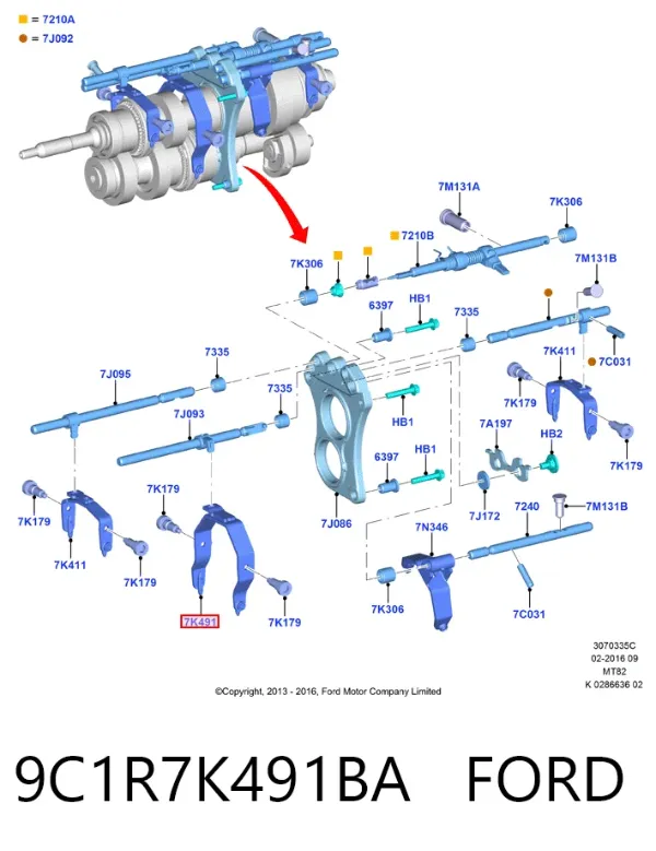  9C1R7K491BA Ford