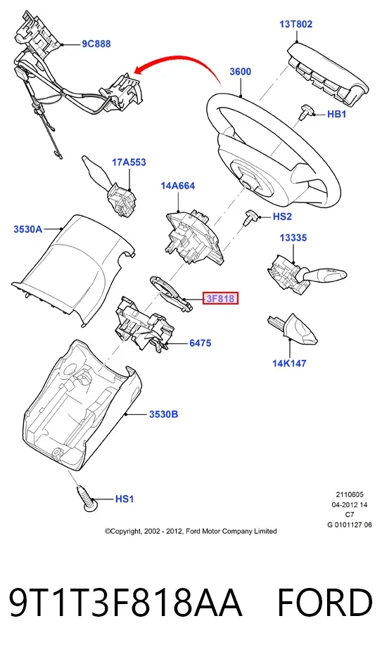  9T1T3F818AA Ford