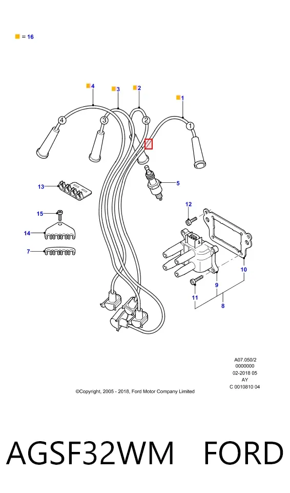 Свечи зажигания AGSF32WM Ford