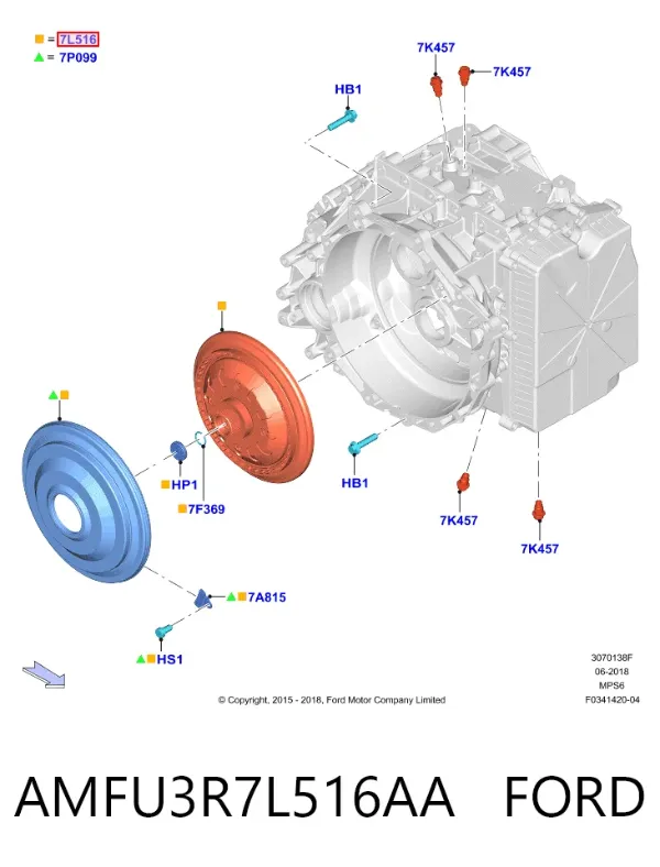 Сцепление AMFU3R7L516AA Ford