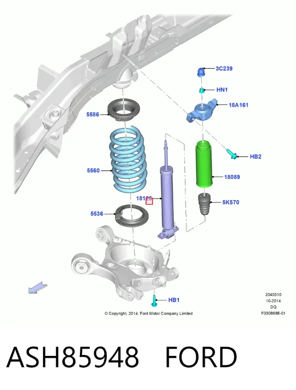 Амортизатор задний ASH85948 Ford