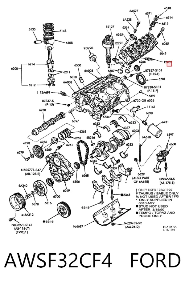 Свечи зажигания AWSF32CF4 Ford