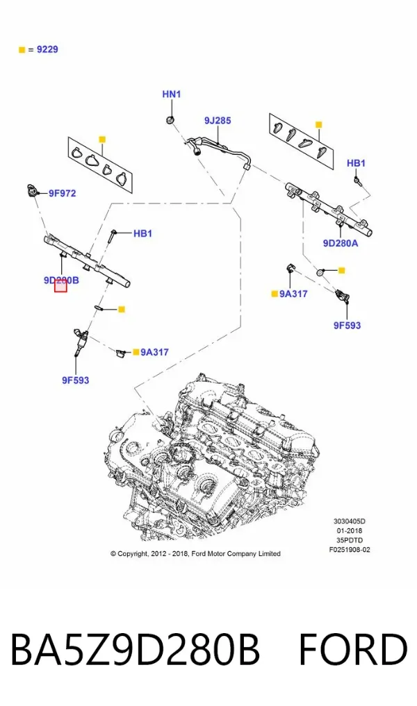  BA5Z9D280B Ford