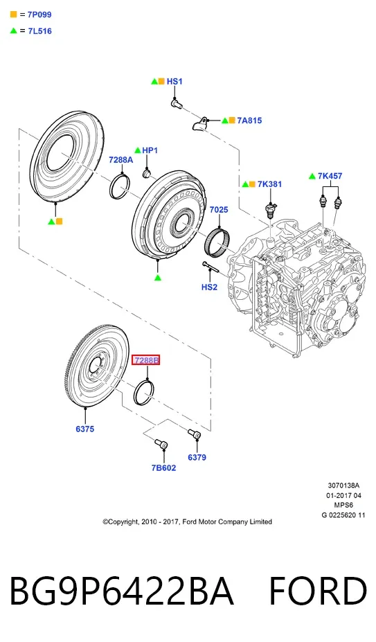 Пыльник подшипника маховика BG9P6422BA Ford