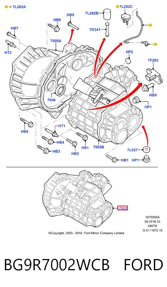 КПП BG9R7002WCB Ford