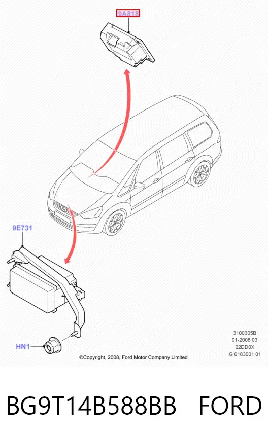  BG9T14B588BB Ford
