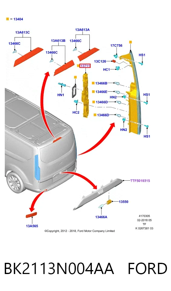  BK2113N004AA Ford