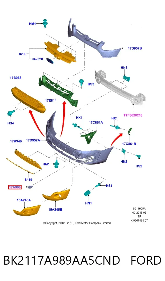  BK2117A989AA5CND Ford