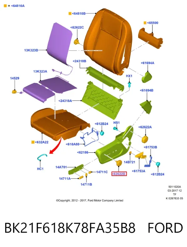 BK21F618K78FA35B8 Ford