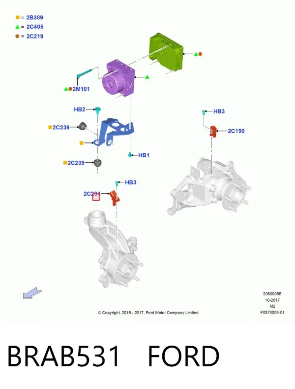 Датчик АБС передний BRAB531 Ford
