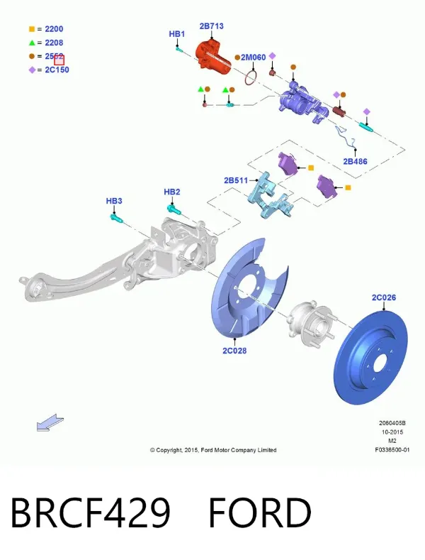 Суппорт задний левый BRCF429 Ford