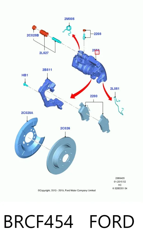 Суппорт задний правый BRCF454 Ford