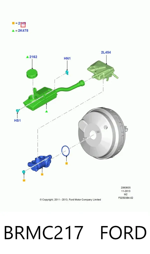 Главный тормозной цилиндр BRMC217 Ford