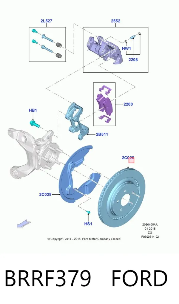 Тормозные диски BRRF379 Ford