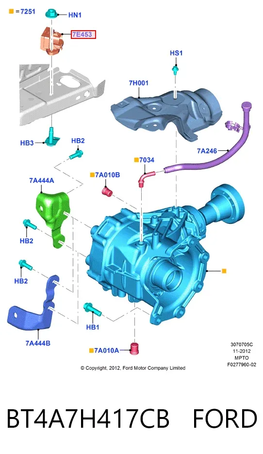 Блок управления раздаткой BT4A7H417CB Ford