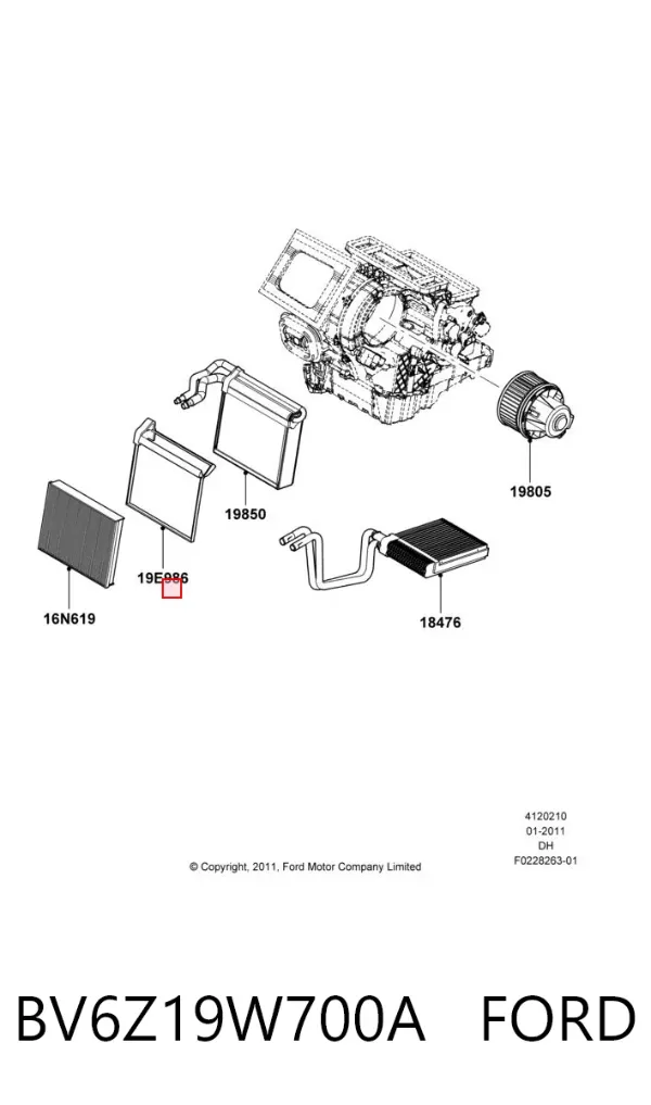  BV6Z19W700A Ford