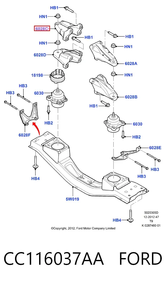  CC116037AA Ford
