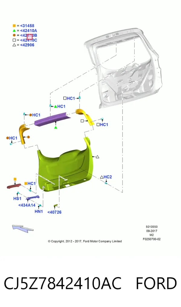  CJ5Z7842410AC Ford