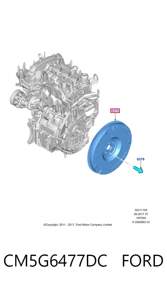 Маховик CM5G6477DC Ford
