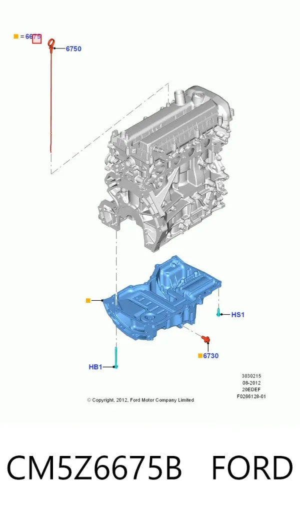 Поддон двигателя CM5Z6675B Ford