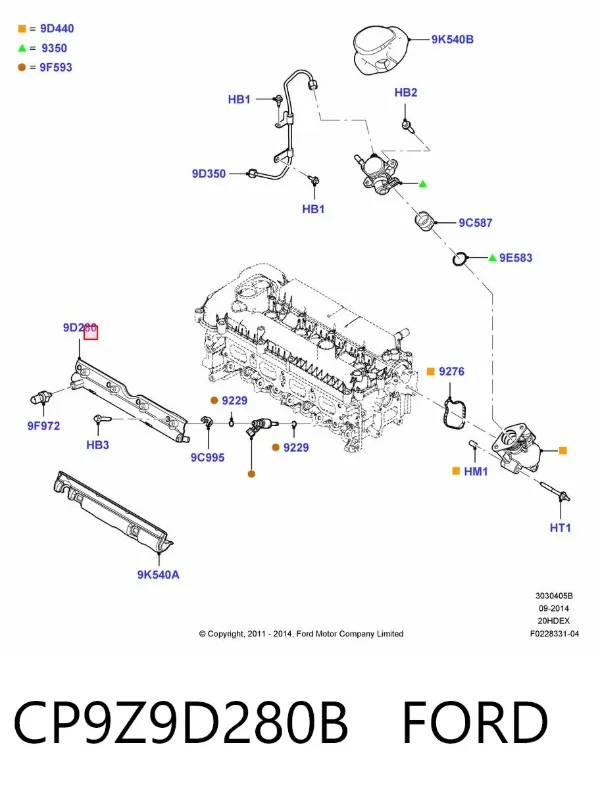  CP9Z9D280B Ford