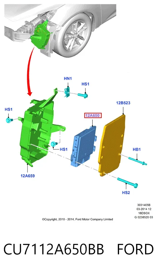  CU7112A650BB Ford
