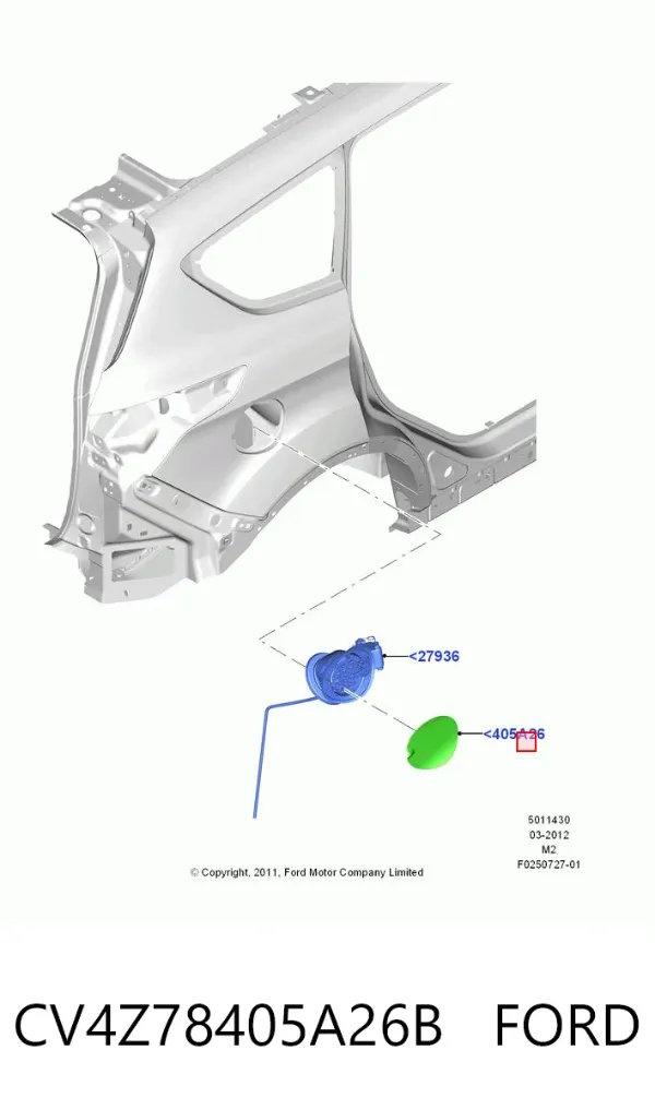 Лючок бензобака CV4Z78405A26B Ford