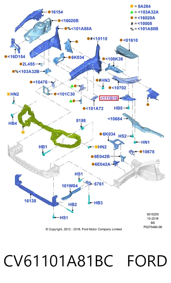  CV61101A81BC Ford