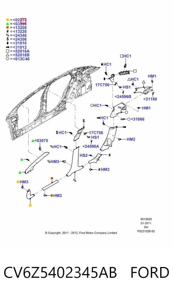  CV6Z5402345AB Ford