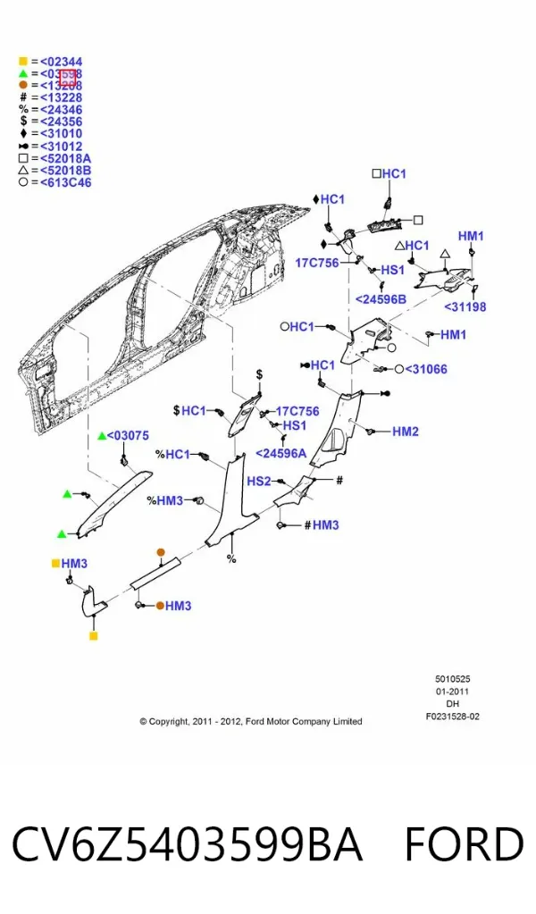  CV6Z5403599BA Ford