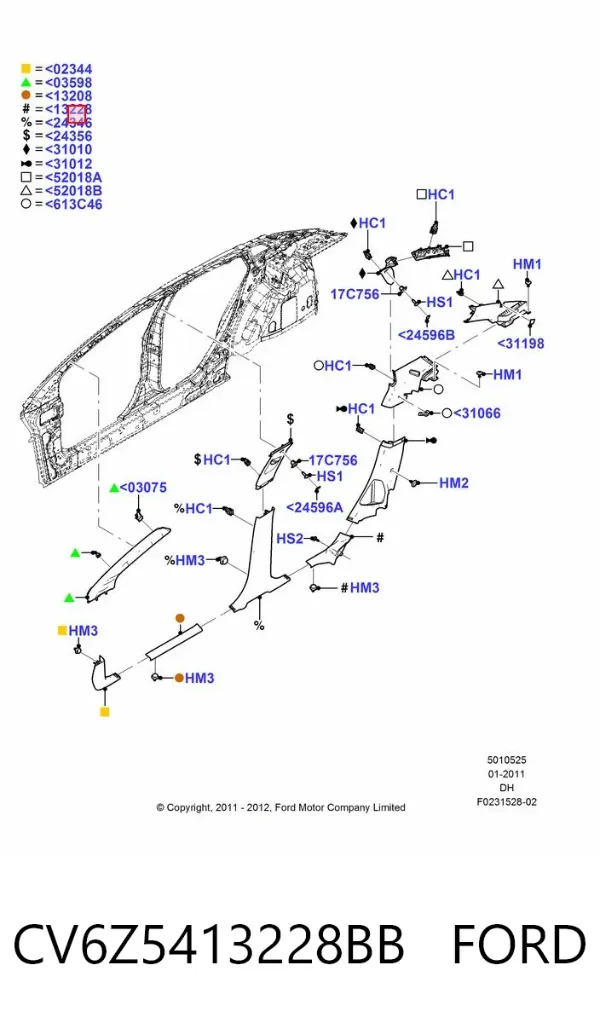  CV6Z5413228BB Ford