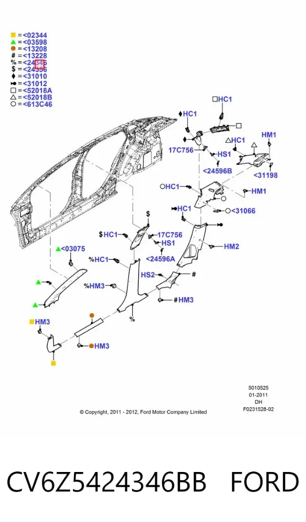 CV6Z5424346BB Ford