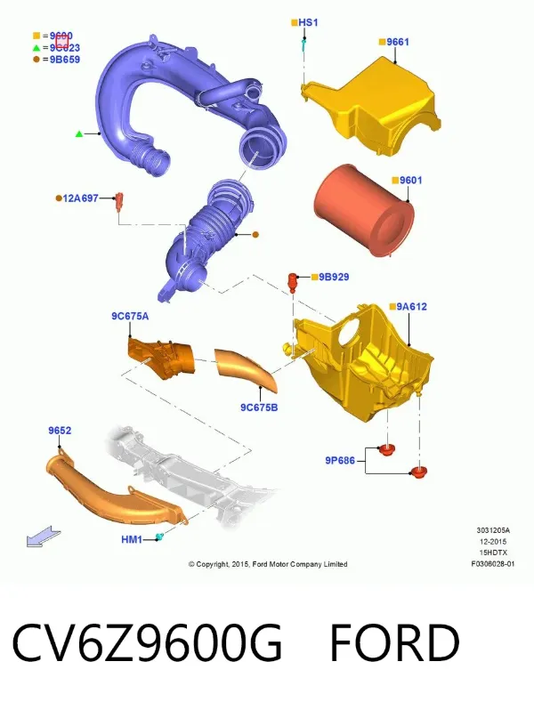 Корпус фильтра CV6Z9600G Ford
