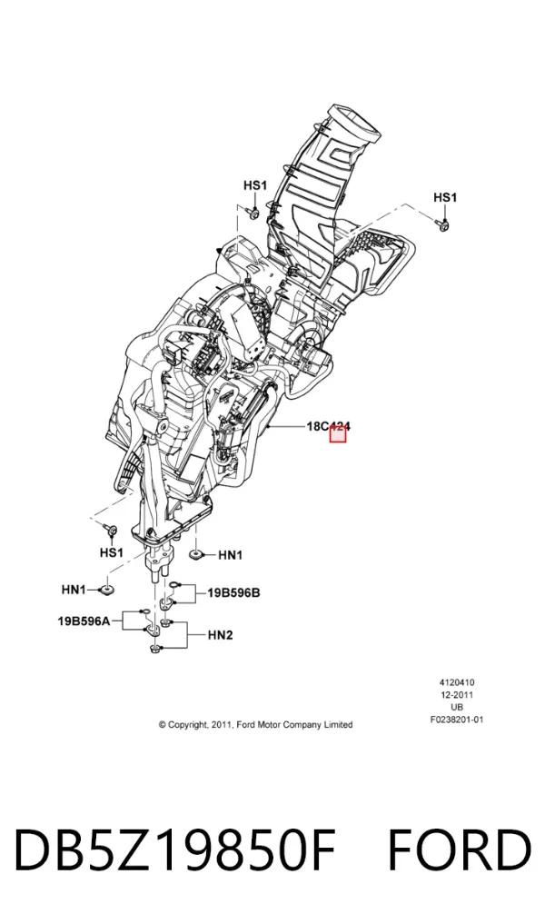 Испаритель кондиционера DB5Z19850F Ford