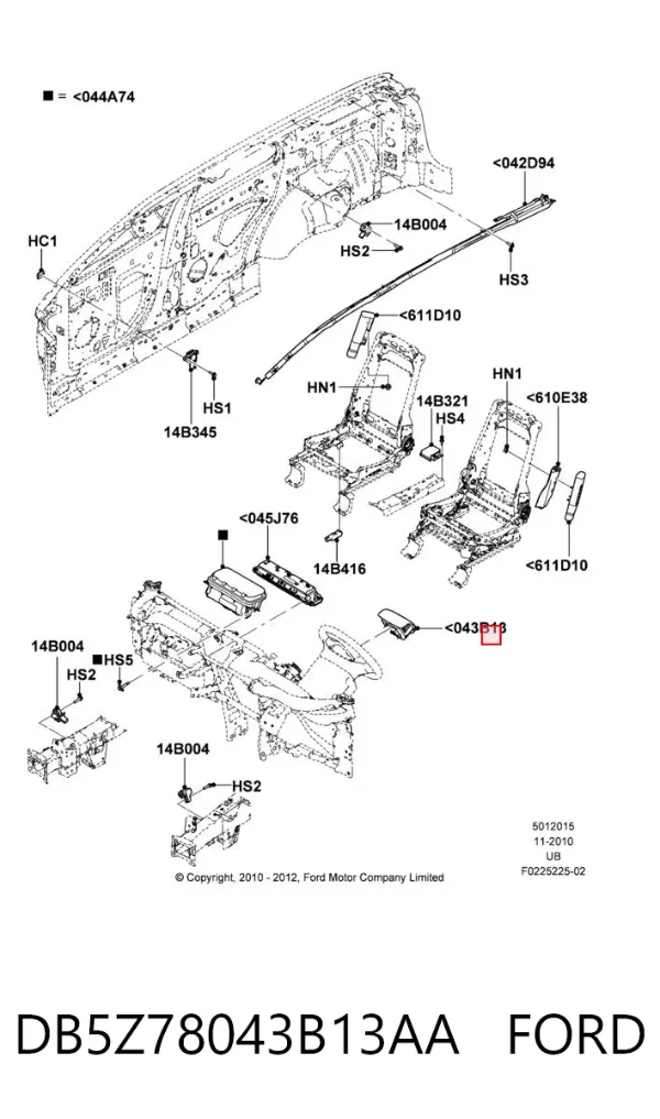  DB5Z78043B13AA Ford