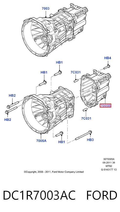 КПП DC1R7003AC Ford
