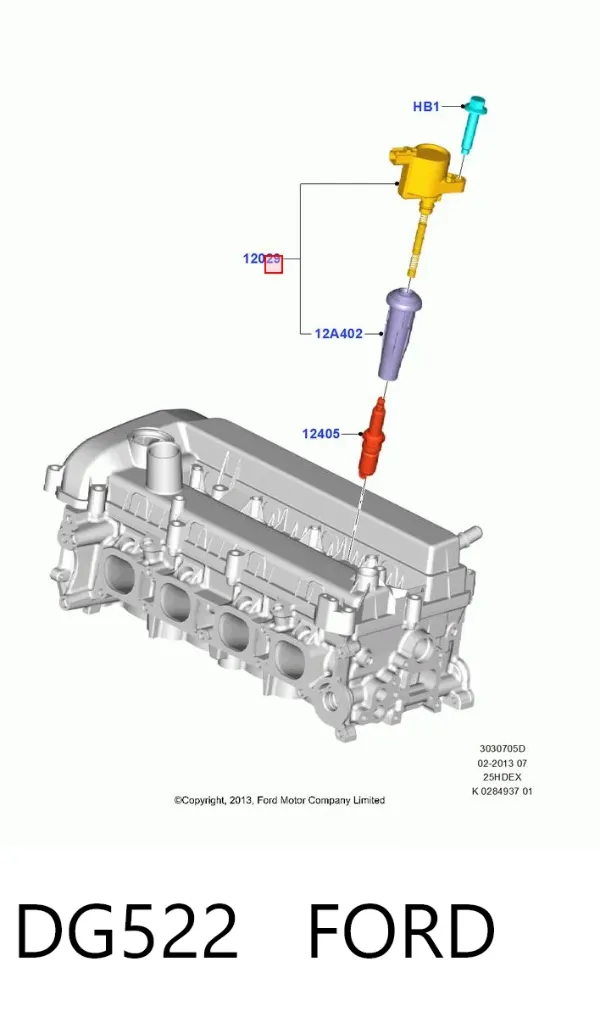 Катушка зажигания DG522 Ford