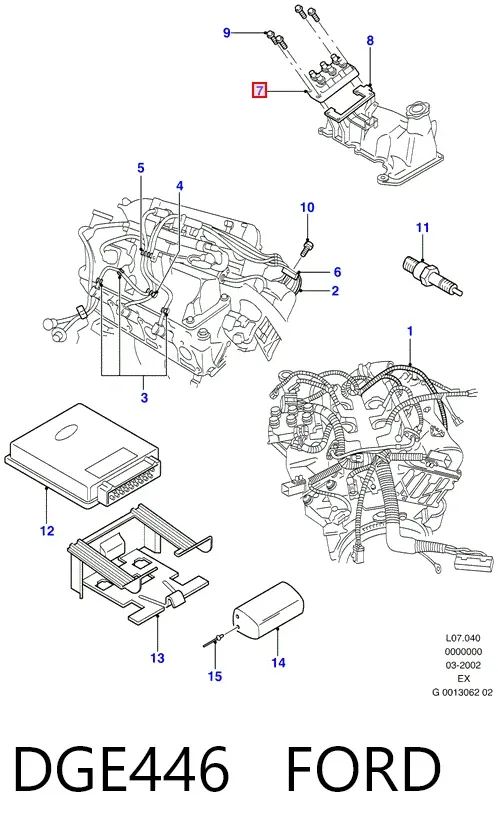 Катушка зажигания DGE446 Ford
