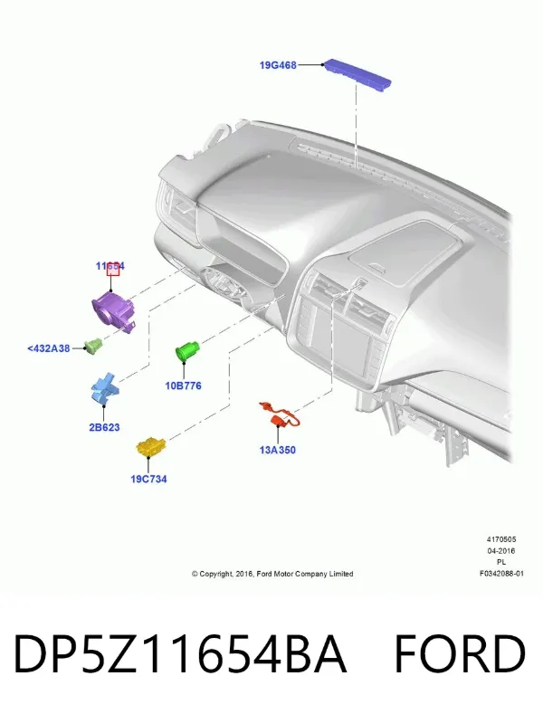 Переключатель света фар на "торпедо" DP5Z11654BA Ford