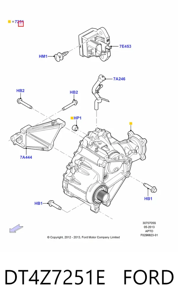 Раздатка DT4Z7251E Ford