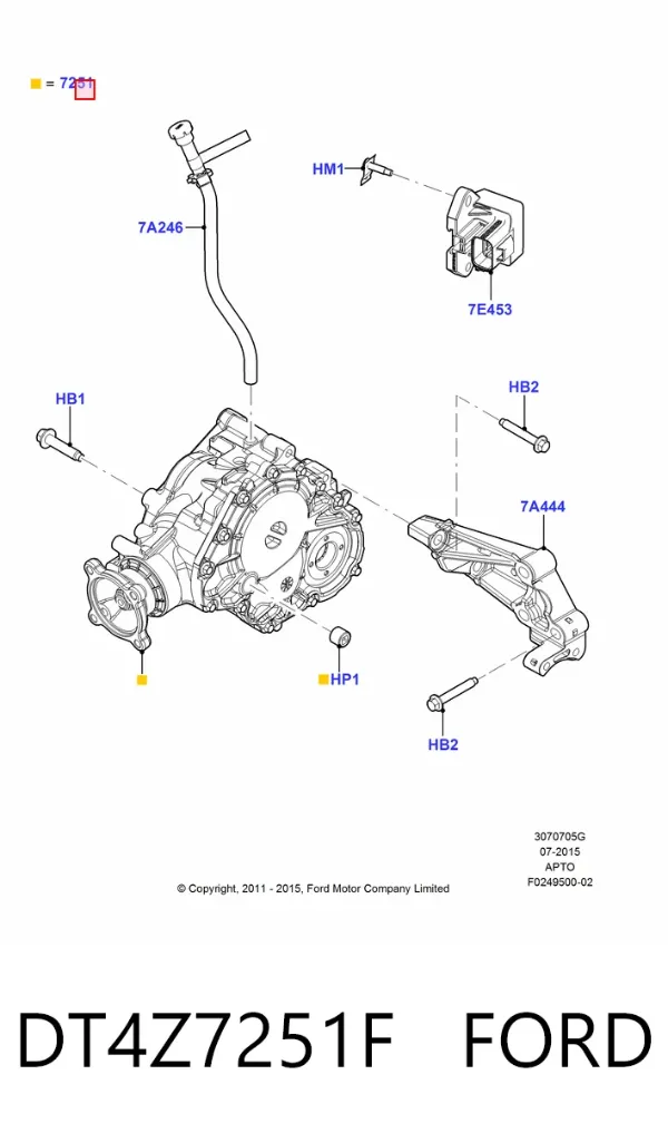 Раздатка DT4Z7251F Ford