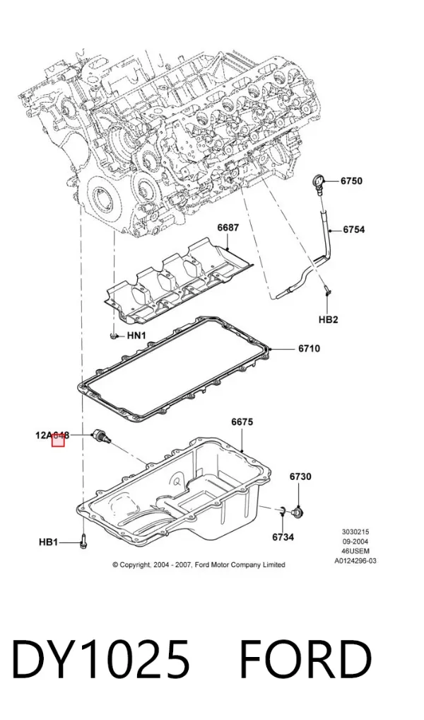 Датчик температуры охлаждающей жидкости DY1025 Ford