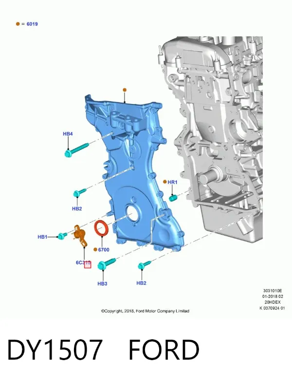 Датчик коленвала DY1507 Ford
