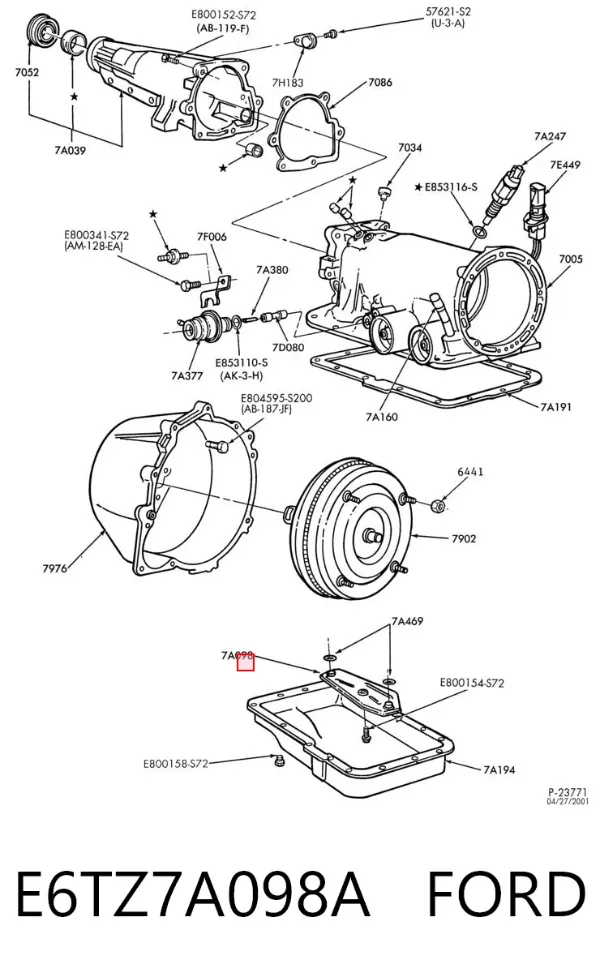Фильтр АКПП E6TZ7A098A Ford
